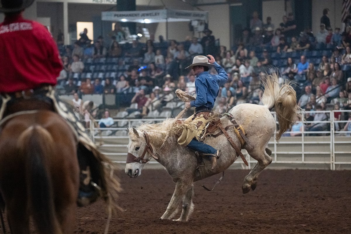 MTSU's tweet image. The CFRC Rodeo, hosted by The Community Foundation of Rutherford County, returned to MTSU's Miller Coliseum Friday and Saturday! #MTSU #trueBLUE