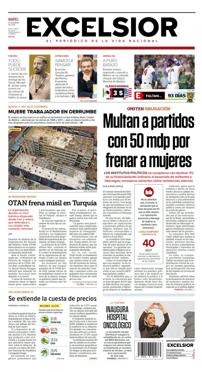 10 marzo #PrimeraPlana
<a href="/Excelsior/">Excélsior</a>
