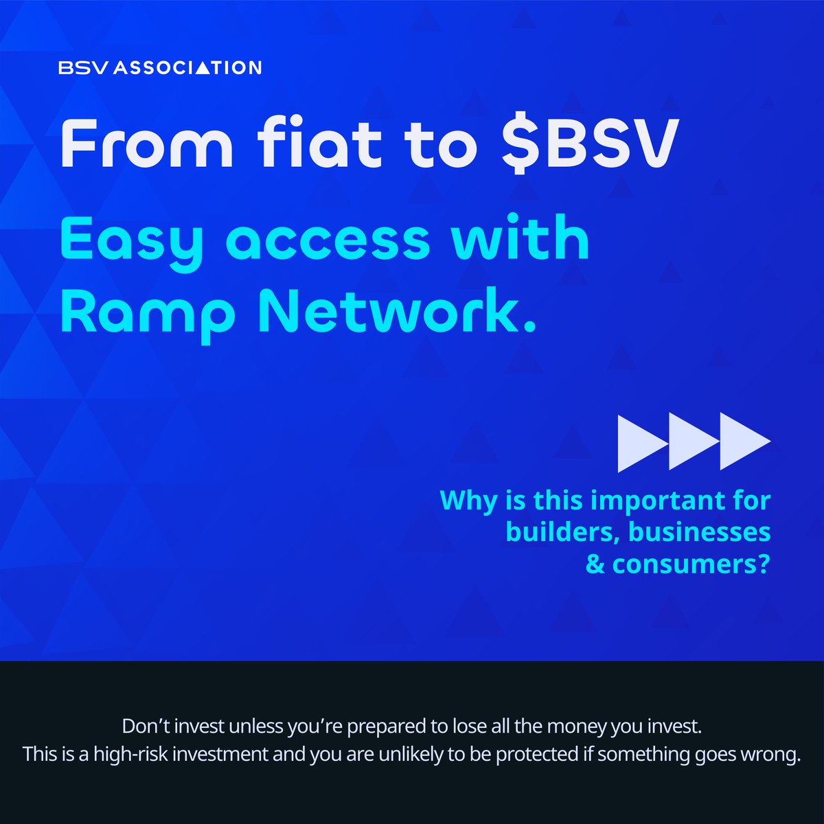 BSVAssociation's tweet photo. The path from fiat to $BSV just got easier.
 
Expanded liquidity, broader and more compliant accessibility.
 
$BSV is now available via Ramp Network.
 
🔗 Learn more about accessing the BSV ecosystem:
https://t.co/zqePwp39vk