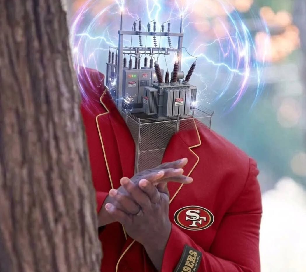 Flizzy2000's tweet photo. @NFL @49ers @Copilot "Whose going to stop this offense"
-Electrical substation https://t.co/JOozIYHOuY