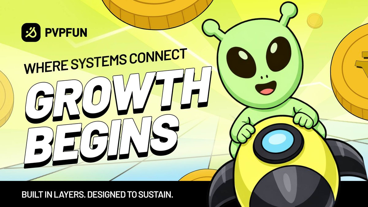 pvpfun_ai's tweet image. Ecosystems don’t expand just by adding features. 🌐

They expand when different parts start reinforcing each other — users return, tools get reused, and new ideas plug into existing systems. 🔗🌱

That’s the phase PvPfun is steadily moving toward. ⚙️✨

#PvPfun #Web3Ecosystem