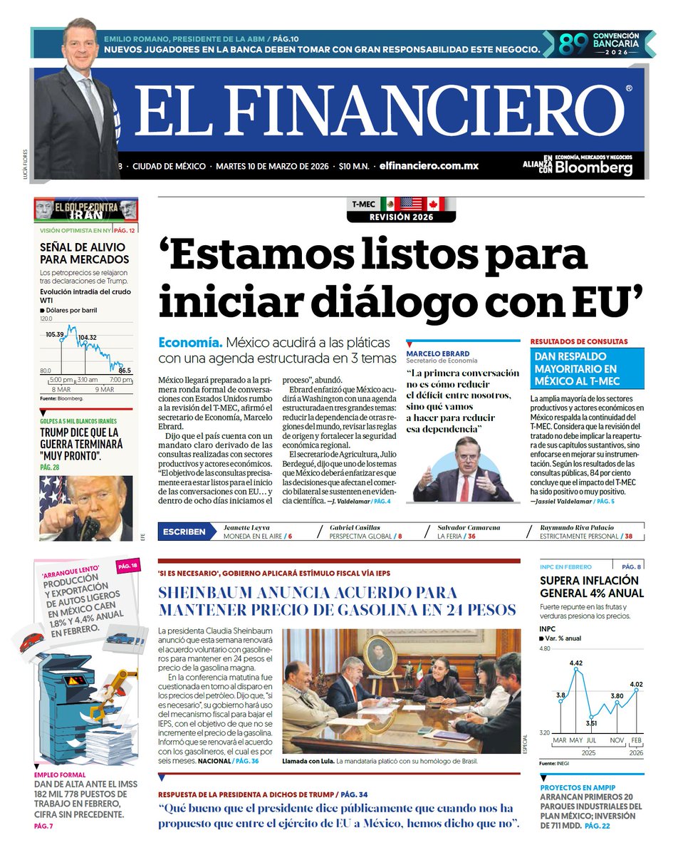 10 marzo   #PrimeraPlana
<a href="/ElFinanciero_Mx/">El Financiero</a>