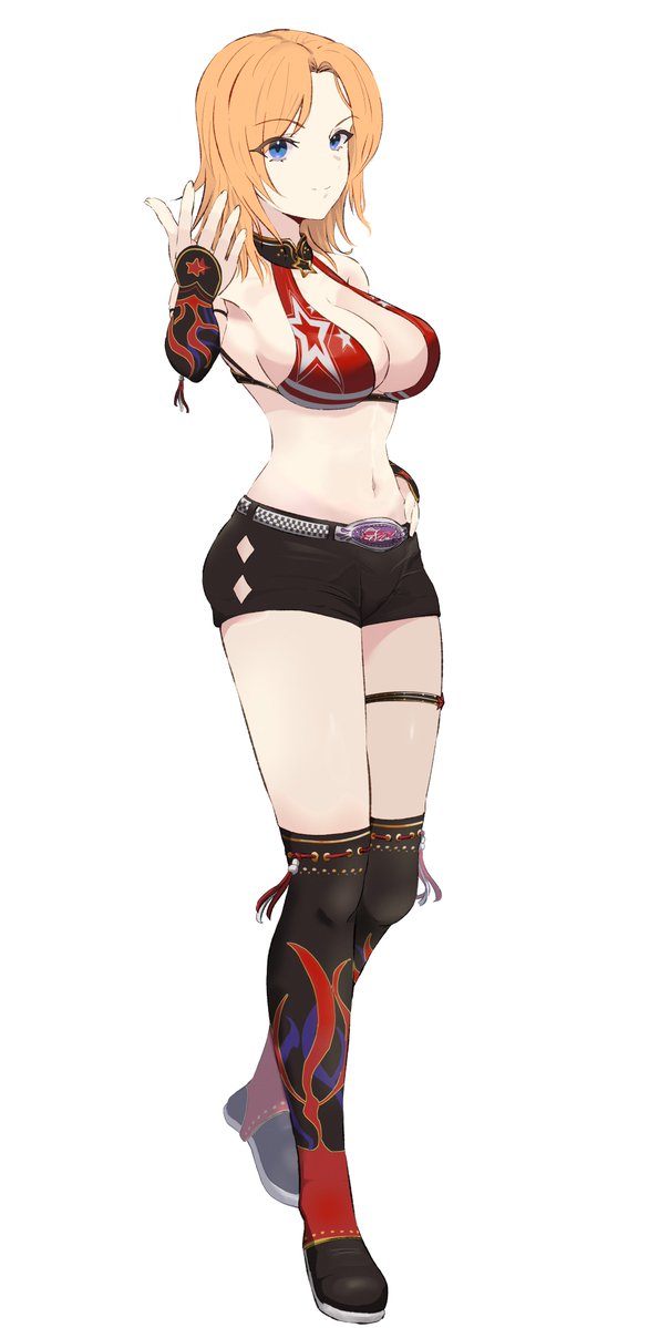 DOAティナ描き終わりました！
女子プロレスラーって感じのこの衣装が好き！