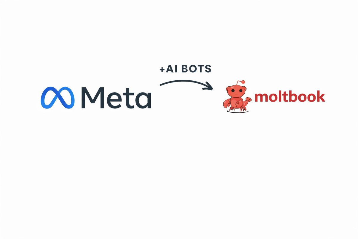 Stocktwits's tweet image. $META just acquired Moltbook, a social network for AI agents.

So now bots finally have a place to network with the other bots already on Facebook...