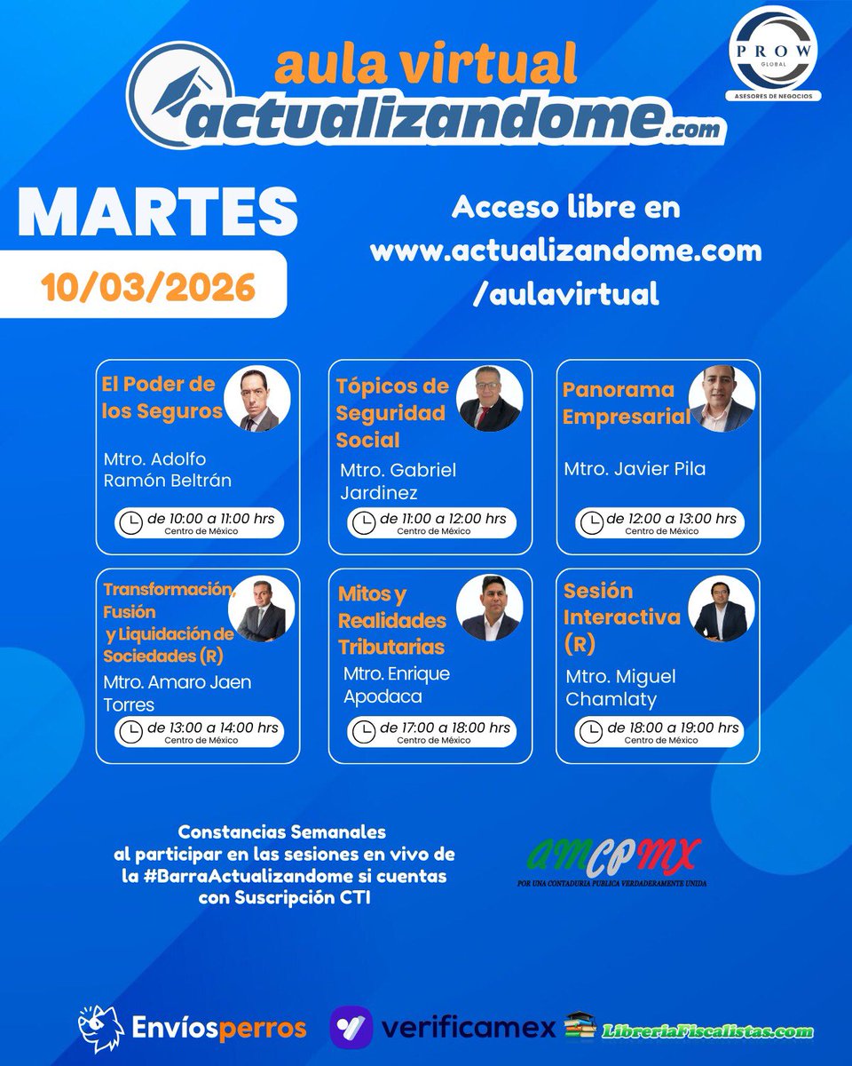 Buen día, programación de hoy en la #BarraActualizandome acceso  libre en actualizandome.com/aulavirtual Los Esperamos ...