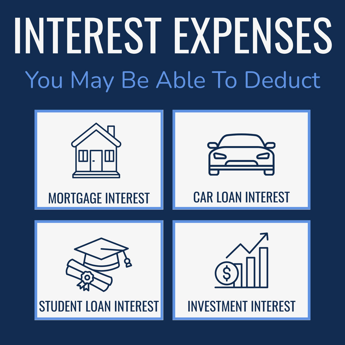 LopataCPA's tweet photo. The rules for interest expense deductions for individual taxpayers are complex. Find out what you might be able to deduct on your 2025 income tax return: https://t.co/eB42Zfb91P https://t.co/KoVFl1ctiZ