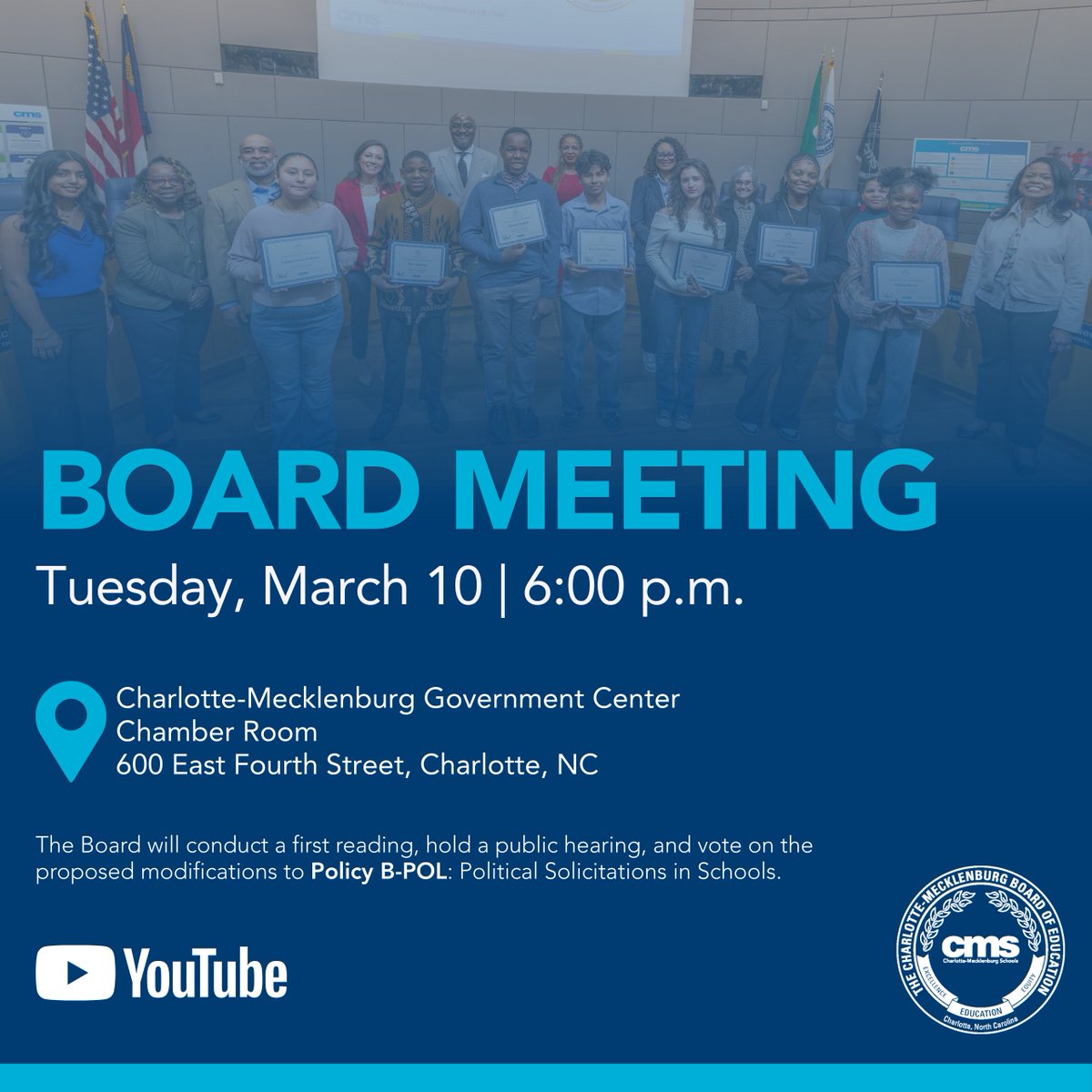 CMS Board of Education tweet media