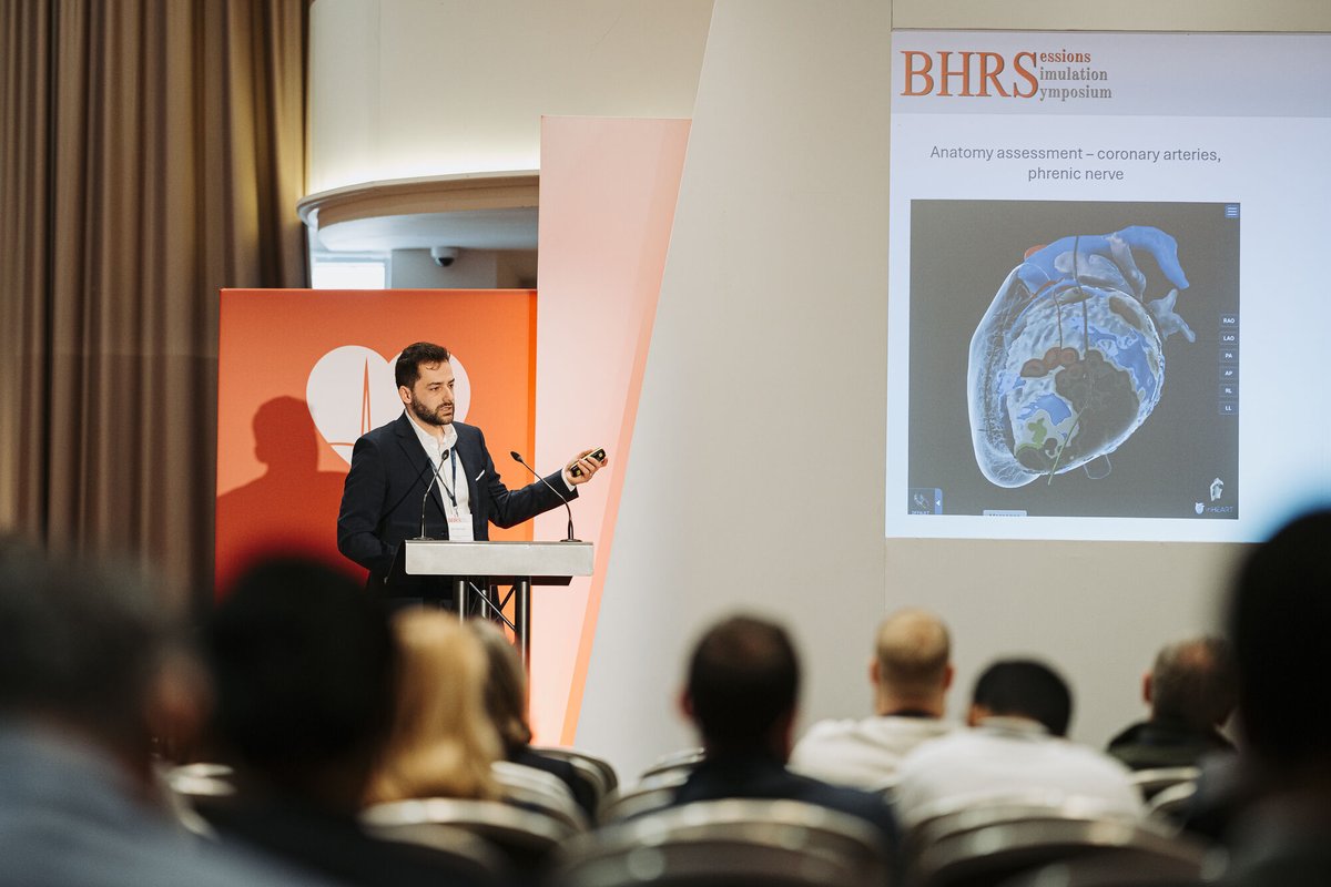 inheartmedical's tweet photo. Great to see Dr. Benjamin Sacristan presenting at the @BHRSociety sessions last week in Cardiff! 👏🏻The presentation showcased how his team uses multimodality imaging for VT ablation, demonstrating the workflow used in the lab to guide ablation strategies using #inHEART anatomical reconstructions.

@BenjaminSacris1 @ihu_liryc @CHUBordeaux #epeeps #ablationVT #electrophysiology