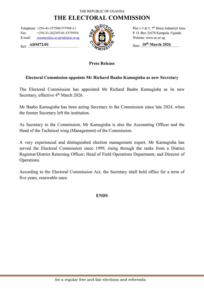 The Electoral Commission - Uganda tweet media