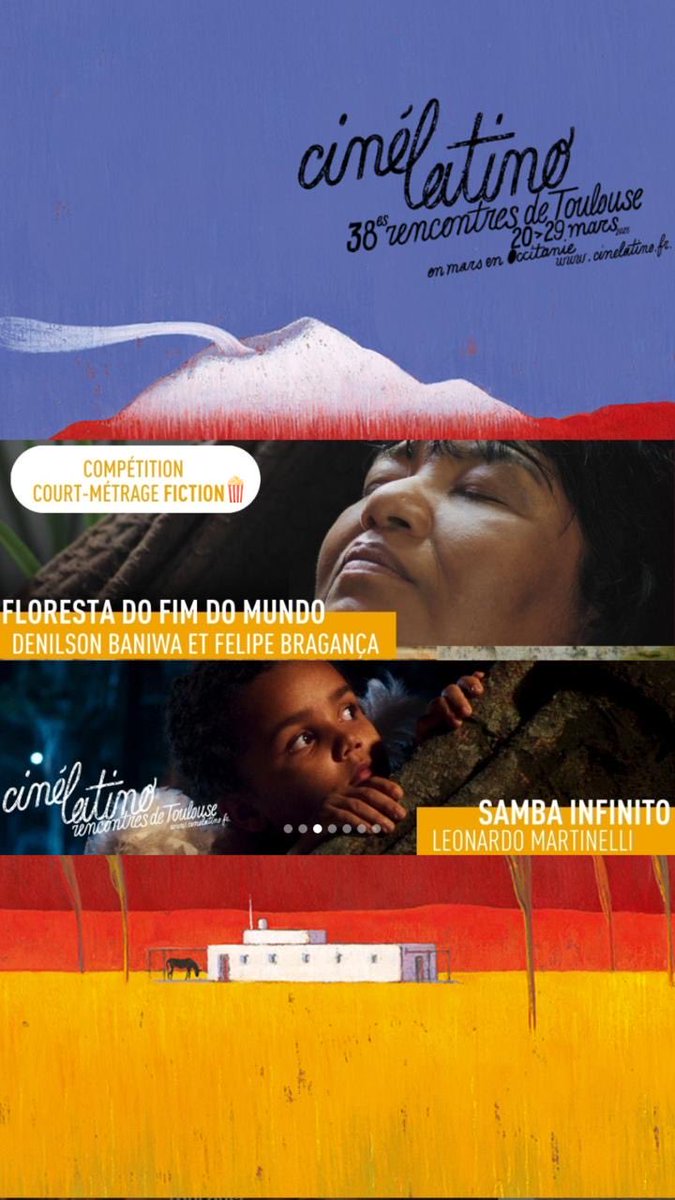 Aconteceu.
Samba da Floresta do Fim do Mundo Infinito
2 curtas que montei estão na competitiva ficção do CineLatino Toulouse. Uau!
Entendi agora que não ganharei na loteria, mas… e daí, né?

Floresta de D Baniwa e F Bragança / Samba de <a href="/lrmartinelli/">leo nar do mar ti ne lli</a>