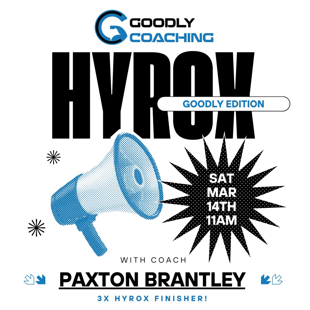 goodlycoaching's tweet photo. 🔥 𝐇𝐘𝐑𝐎𝐗 - 𝐆𝐎𝐎𝐃𝐋𝐘 𝐄𝐃𝐈𝐓𝐈𝐎𝐍 𝐄𝐕𝐄𝐍𝐓 🔥

We’re kicking off Spring Break with a challenge this weekend. 😅

#BeGoody #CommunityEvent #HYROX #ATXFit https://t.co/8IESdwpXhi