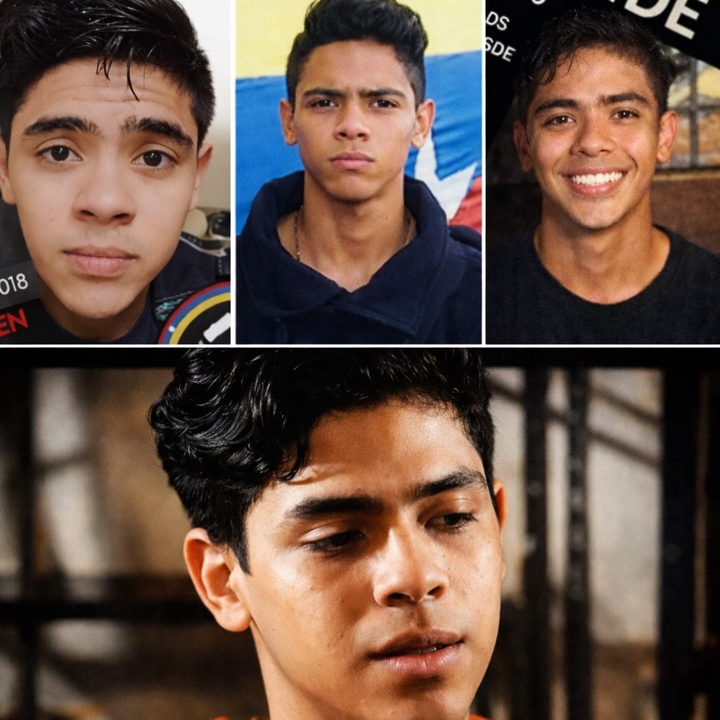 LA TRANSICIÓN COMIENZA CON SU LIBERACIÓN
Brayan 

“El Poeta” Oropeza tenía 19 años cuando lo detuvieron. Estudiante de Criminalística, futbolista. De Valle de La Pascua, Guárico. Familia pobre.
Lo acusaron de volar un dron contra Maduro.

El coronel Granko Arteaga lo torturó en