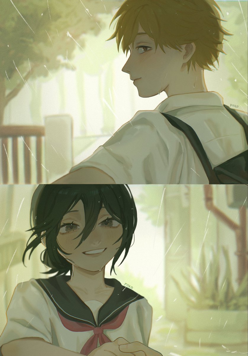 running through the rain  #chainsawman #rezeden