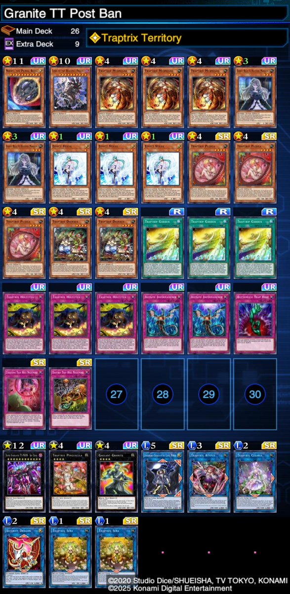 March KOG

Traptrix - 39 wins

I probably should've waited for the banlist to take effect before climbing

I almost got a perfect KOG w 0 losses but unfortunately faced a Branded Despia and I'm not on Abyss Dweller so the matchup was too one sided and I lost