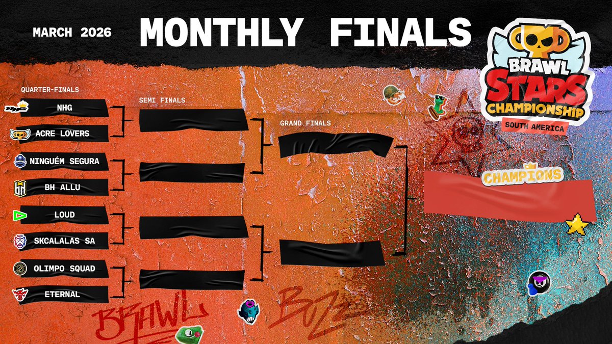 These are the matchups for the #BSC26 South America March Monthly