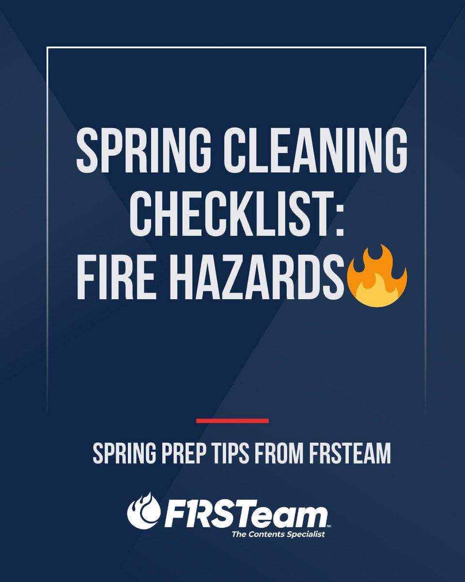 FRSTeam1's tweet photo. Spring cleaning is the perfect time to refresh your space &amp; reduce hidden fire hazards along the way. As we head into a new season, we’ll be sharing helpful spring prep tips all month long to help protect your home or business. https://t.co/r2FUHkse7c