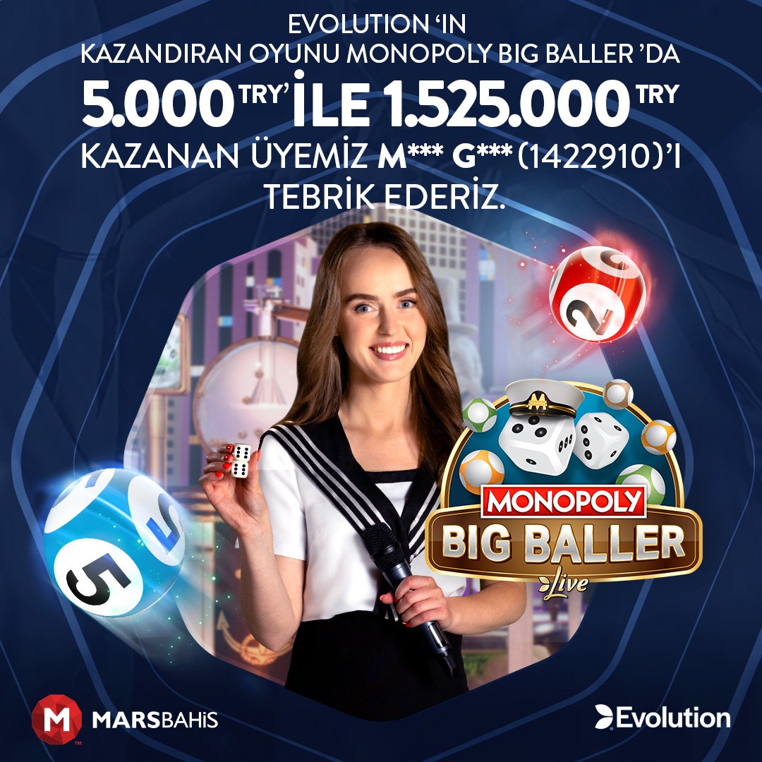 KenUstaFan's tweet photo. 🎲 Evolution Monopoly Big Baller ile siz de kazanın!

🤝 5.000₺ ile 1.525.000₺ kazanan Marsbahis üyesini tebrik ederiz.  
 
#Marsbahis demek banka demek!

Marsbahis🚀 https://t.co/R60YkSKBp6 https://t.co/LsPP7KeXXk