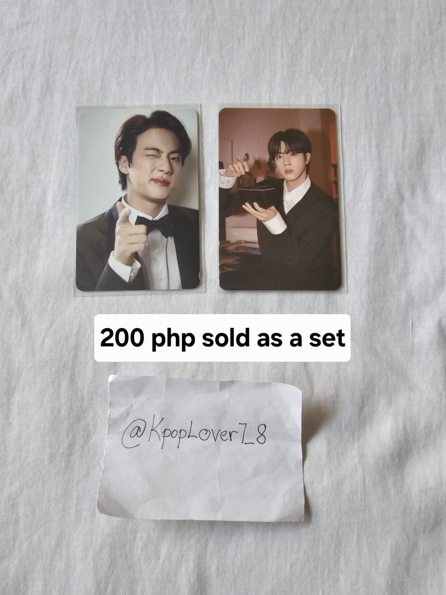 WTS LFB PH
 BTS Jin Proof Powerstation The Fact China 2021 pcs set

⏳️RUSH SALE⏳️

-official, onhand
-Gcash, Jnt

RM Jimin J-hope Suga Taehyung/V Jungkook