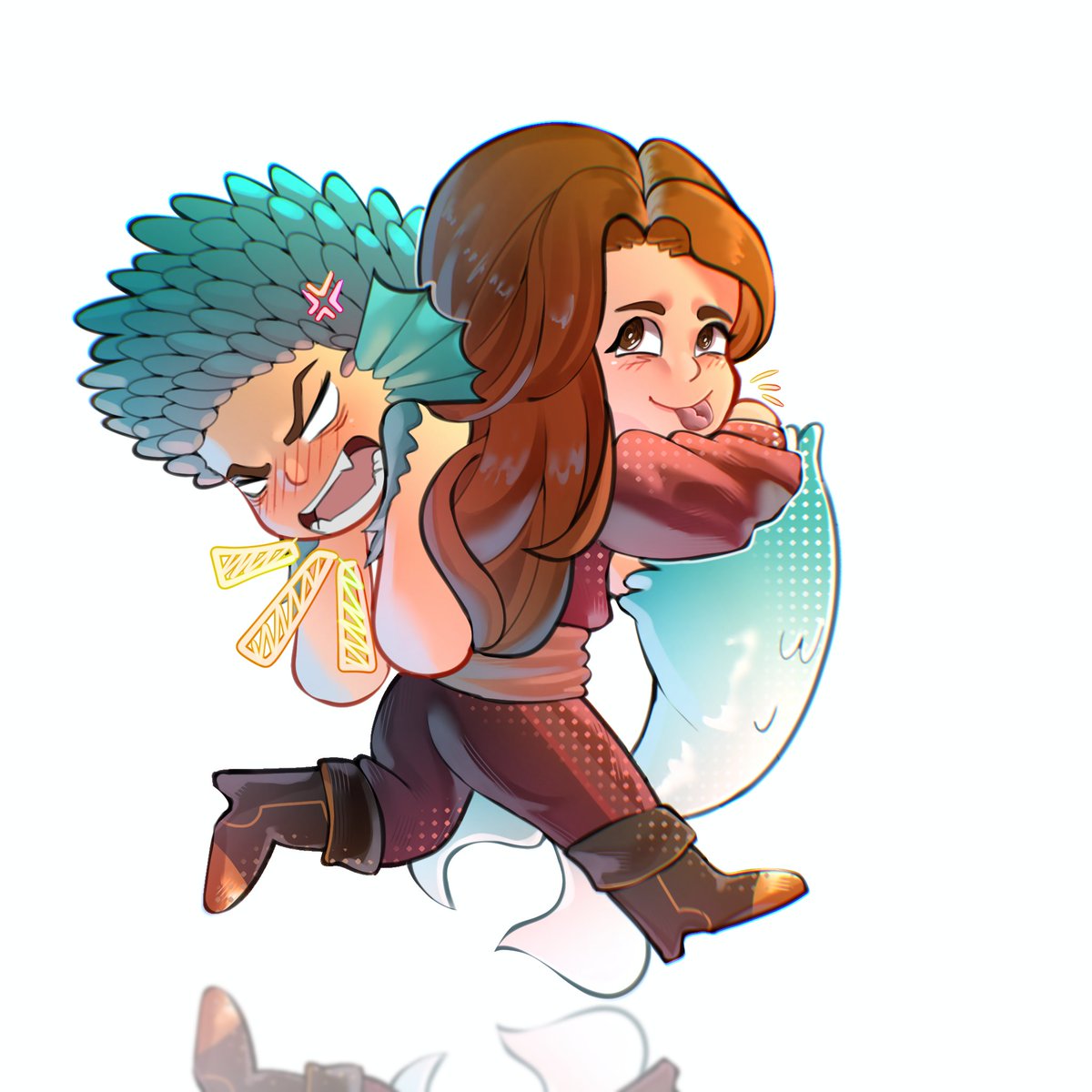 dannylongdan's tweet image. Omg I can't believe I forgot to post this,, a comm bundle of Dan-Loo!!! The art is so so pretty, especially the rendering omg &amp;gt;&amp;lt;💕 I should comm bardloo mermaidloo and werewolfloo more, I heart AUs

Art by Milky Shadower (FB)
[#jeanloo #jeanloopissoir #dateeverything #yumeship]