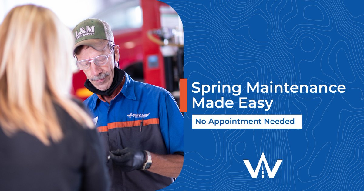 WebberFamMotors's tweet photo. Spring is almost here. Is your vehicle ready?

Oil changes, tire rotations, battery checks, fluid top-offs — stop by Quick Lane and we’ll take care of it.

No appointment needed. Just pull in when it works for you.

https://t.co/IsXoINcTmC
#WebberFamilyMotors #QuickLane https://t.co/P7TPRqdWrn