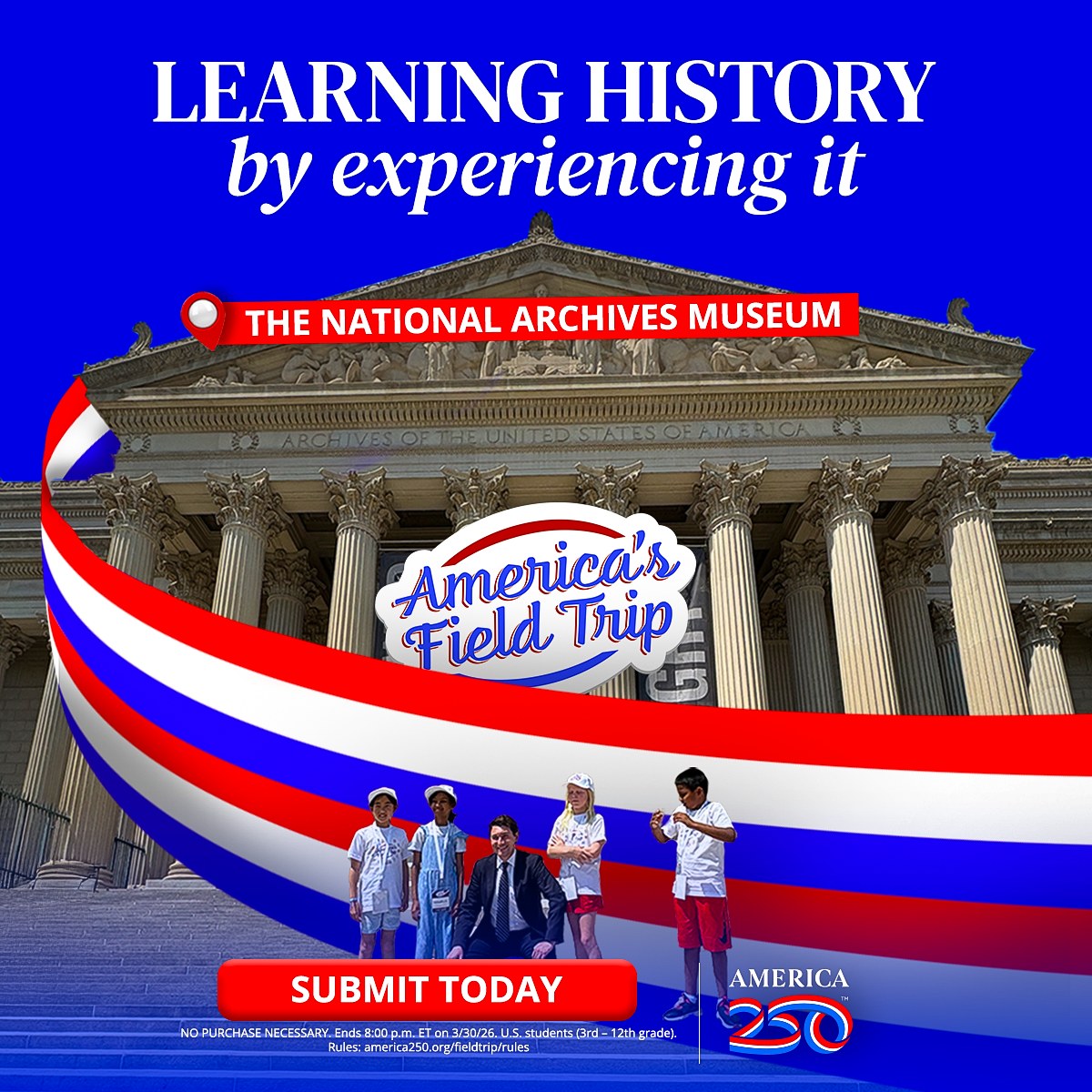 WYOEducation's tweet photo. Celebrate Civics this summer! @America250 invites students to explore what America means to them, through writing or art, for a chance to win an unforgettable trip to a historic U.S. landmark. Learn more + submit: https://t.co/QYkIWGM6oD
#WyDeptEd #WyoEdChat #Wyoming https://t.co/iWze3hg88l