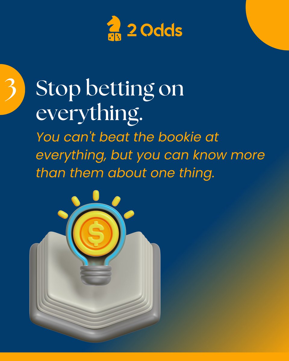 official2odds's tweet photo. Level up your betting with these 3 expert moves 🔥
Winning isn’t luck—it’s decisions.
2Odds tips:
1️⃣ Master budget &amp; unit size
2️⃣ Risk only 1-2% per bet
3️⃣ Specialize to win
Your go-to move? Let us know👇
Play smart. Bet responsibly. 18+
#2Odds #SmartBetting  #WinningMoment https://t.co/cZ3bLxX1Gg