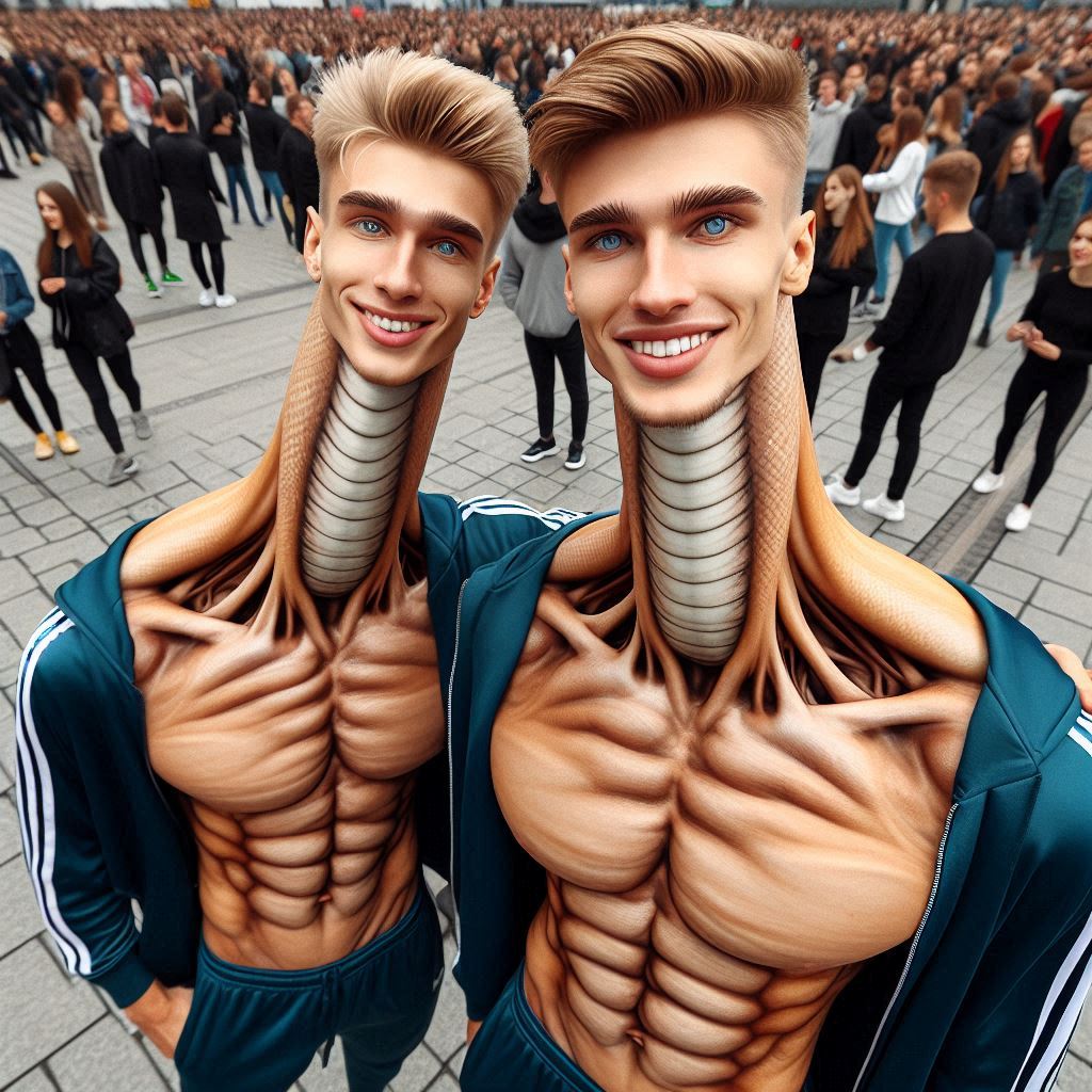 gsl_community's tweet photo. Sometimes, #SnakeBoys develop a skin coloured scale pattern, which means they can blend in a bit better with non-GSLs - well, except for the long necks, the height, the extra muscles...
#SnakeBoy #LongNeck https://t.co/sBdIWzqHqt