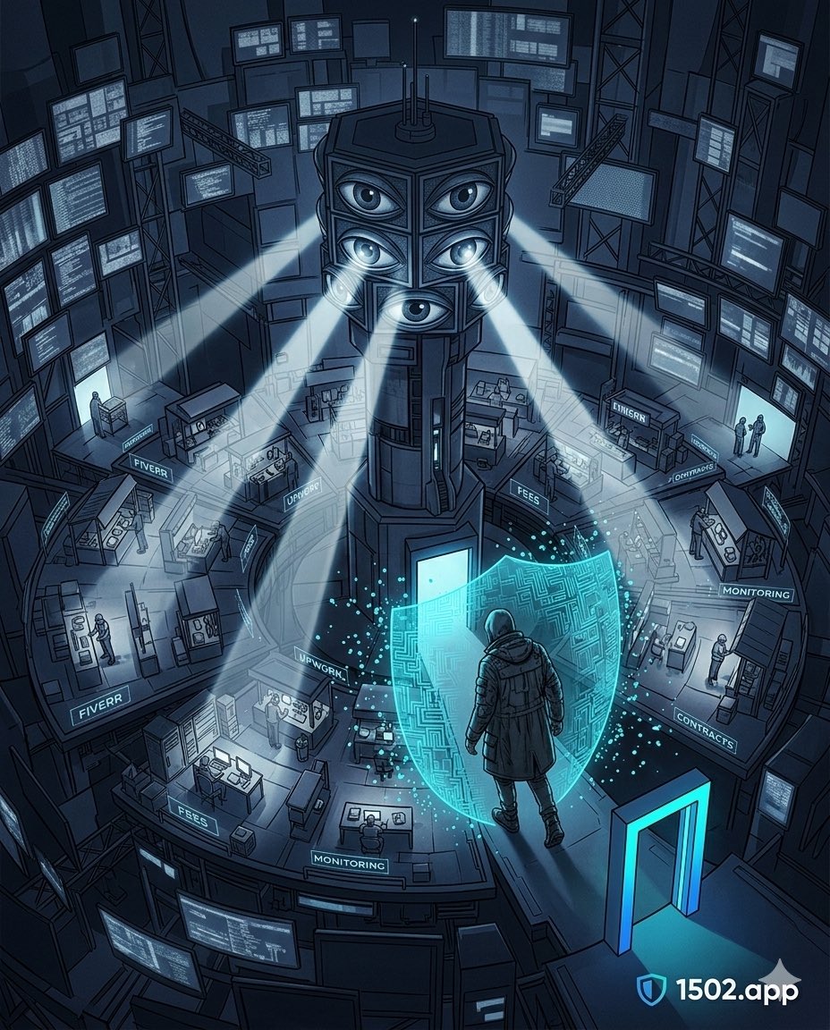 Legacy platforms are watching your every move 👁️
1502 is the secure exit from middleman #surveillance providing the tools you need with the #privacy you deserve
✅ AES-256 Protection
✅ No Platform Monitoring
✅ Professional Autonomy
Own your workspace.
🌐 1502.world