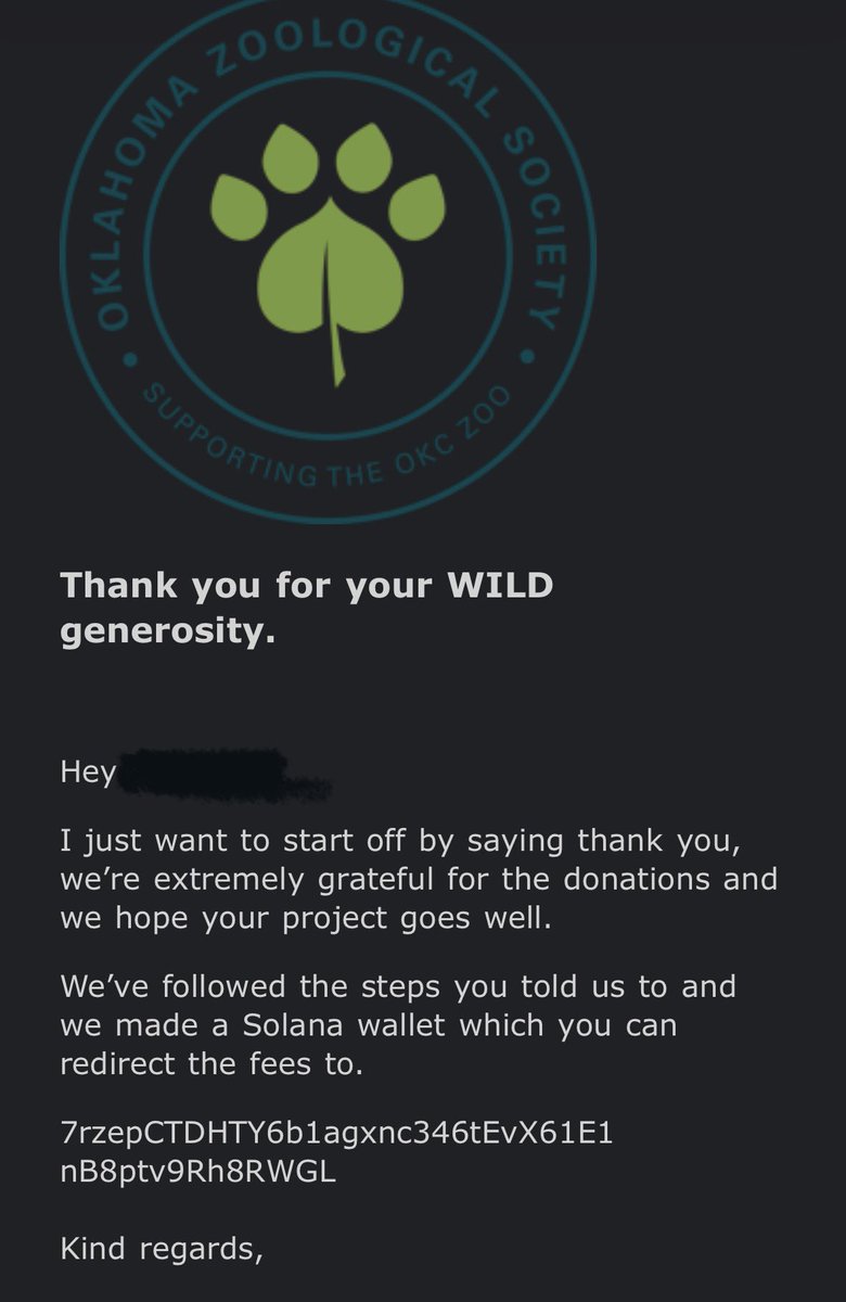 They replied with a solana wallet. Lfgg