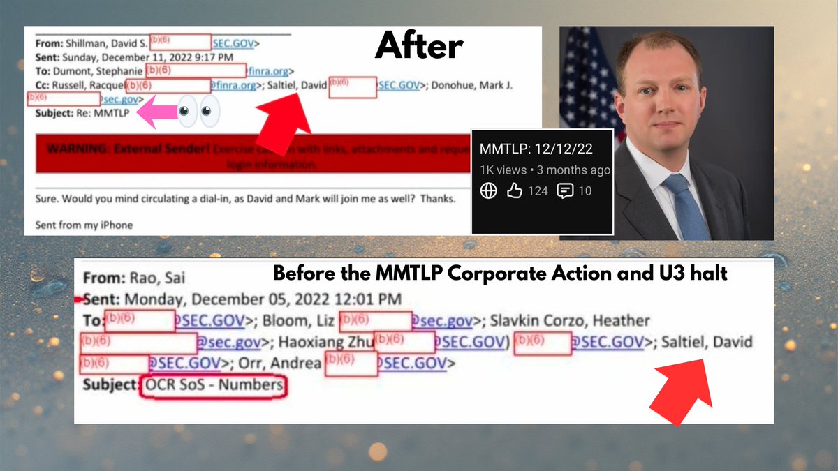 RareDealsHere's tweet photo. Question: If you were the SEC and you knew that the regulators failed to protect investors, what would be the smart move if there was mounting pressure from Congress? 

Answer: Open and highly publicize an investigation into the former CEOs and the company in question.

(This initial investigation is/was related to the lead-up to the 2021 reverse-merger, it has nothing to do with the regulator misconduct that harmed thousands of MMTLP investors in 2022 and beyond.)

It's also very telling that the MMAT bankruptcy trustee will likely uncover manipulation spanning from TRCH, MMAT & MMTLP, but neither FINRA nor the SEC have shown any interest in investigating.

This gives the impression that the SEC and FINRA protect their member firms and the evidence in multiple FOIAS (including the FIF FOIA) support this theory. @RepDonaldsPress @SECPaulSAtkins @TheJusticeDept