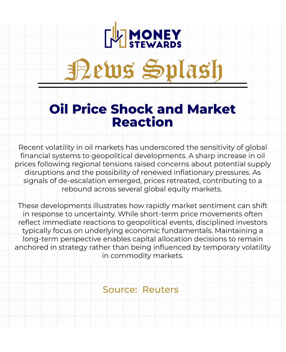 Markets react quickly to uncertainty, but disciplined investors stay focused on strategy. Volatility tests structure. 📊📈

What steps are you taking to strengthen and diversify your portfolio for the future?

#MarketPerspective
#Moneystewards