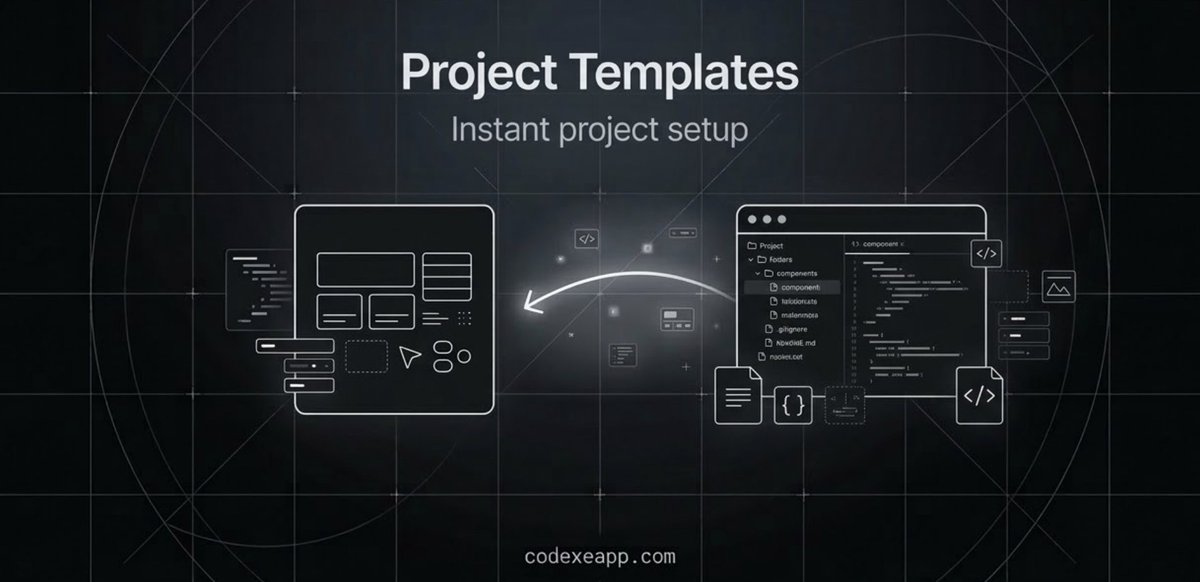 CodexeLabs's tweet photo. Codexe will introduce project templates to dramatically accelerate how new projects start.
Instead of beginning with an empty workspace, developers will be able to launch structured environments instantly.
Templates will reduce repetitive setup and allow ideas to move faster from concept to working prototype.

This will make Codexe particularly powerful for:

• rapid prototyping

• experimenting with new ideas

• onboarding new developers

• maintaining consistent project structure

The goal is simple: reduce the time between an idea and a working project.
