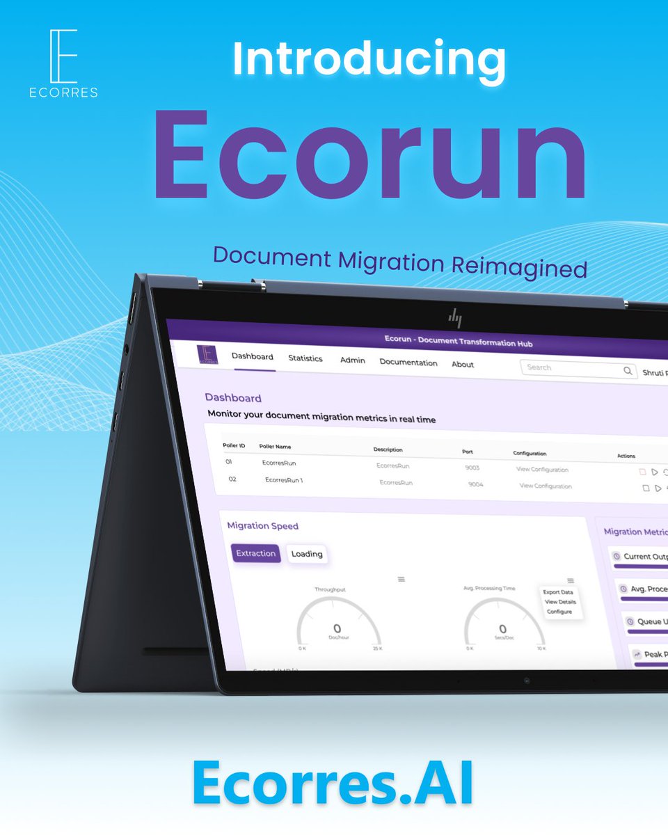 EcorresTech's tweet photo. Migration reimagined. 🔄 Stop moving data and start controlling it with EcoRun. High-precision extraction and transformation for the modern enterprise
#Ecorun #EcorresAI #DataMigration #TechLaunch #DigitalTransformation https://t.co/EgDFlAMFKh