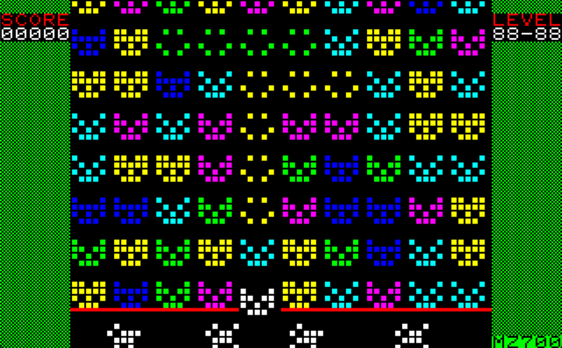 3つ以上並んだら消える判定まで完成！
#MZ700 #ねこねこフィーバー（仮称w）