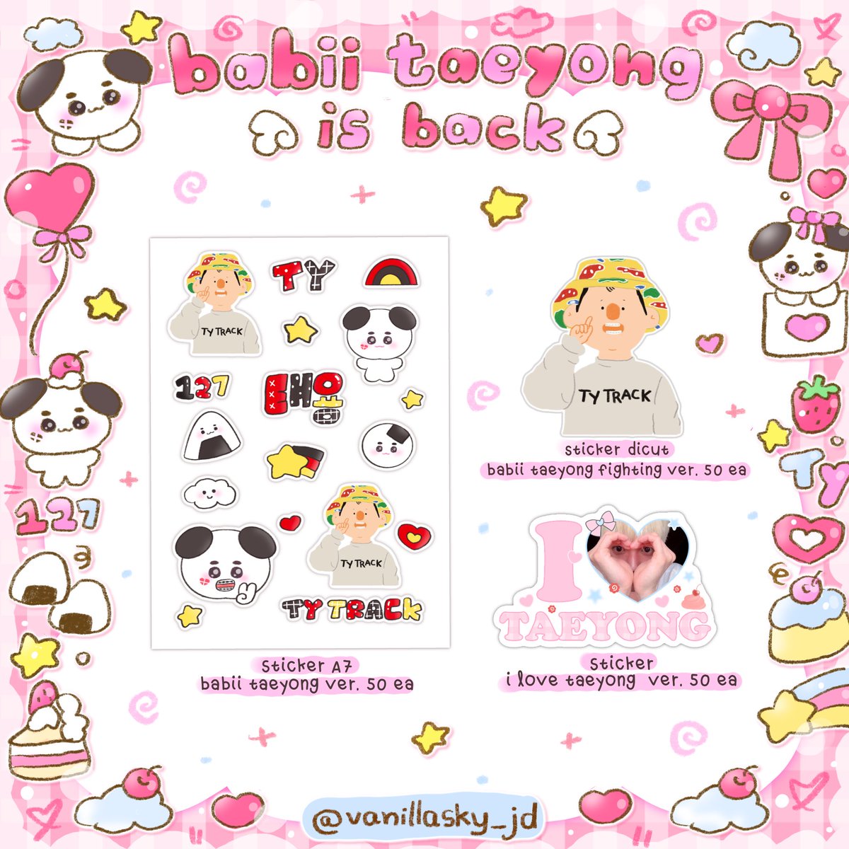 “ ♡*pls rt  . ˚◞♡ 🌹

໒꒱ ⋆ﾟGiveaway For #TY_TRACK_REMASTEREDinBKK

໒꒱ ⋆ sticker set babii taeyong  : only 50 set 

໒꒱ ⋆ﾟdate : 29 Mar 26 🌻
໒꒱ ⋆ﾟlocation : Thunder Dome 🌻
໒꒱ ⋆ﾟtime : tba 🌻

See you ka babeee 🌹💚