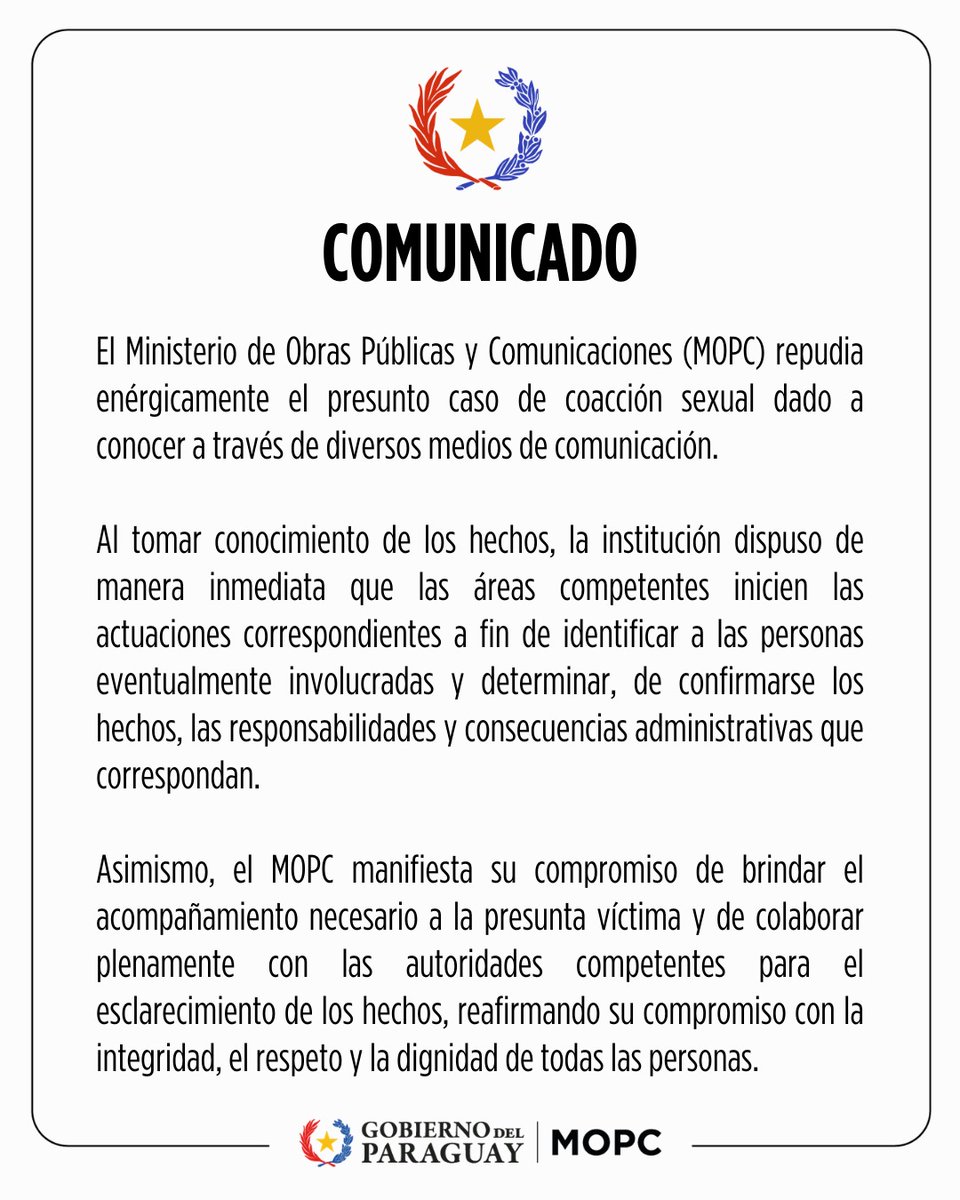 MOPC Paraguay tweet media