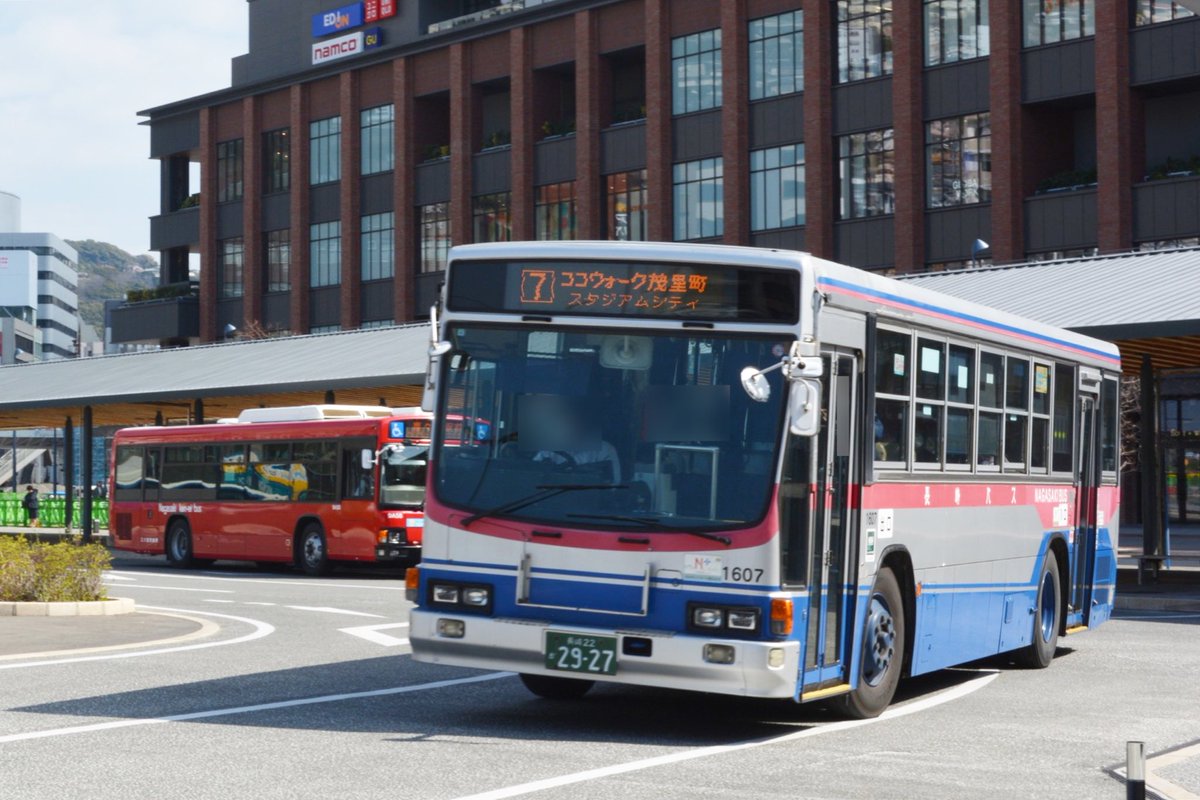 長崎バスLED No.259-3】 長崎バス1607（柳営業所） ［深堀→深堀団地