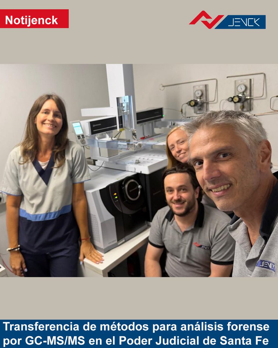 jencksa's tweet photo. Estuvimos trabajando junto al Poder Judicial de Santa Fe en un proceso de transferencia de métodos analíticos para análisis forense utilizando GC-MS/MS (cromatografía gaseosa acoplada a espectrometría de masas en tándem). https://t.co/ex6GGBoG1S