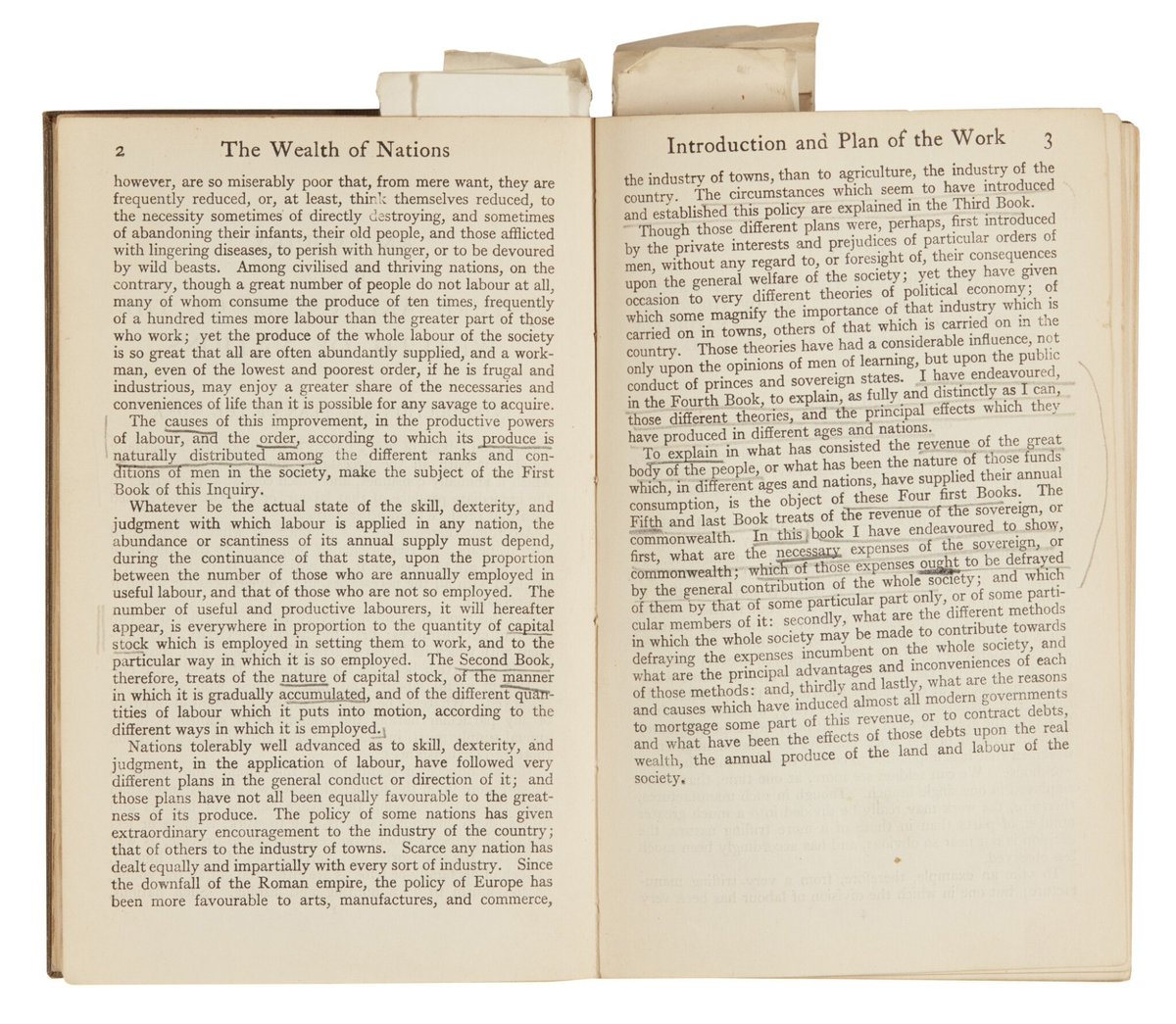 FAHayekSays's tweet photo. Hayek held Adam Smith in very high regard. He first read The Wealth of Nations as a teenager and carried his 1911 copy with him for decades.

The copy, heavily annotated by Hayek, sold at auction in 2019 for nearly $200k. https://t.co/WUIm7HhaEn