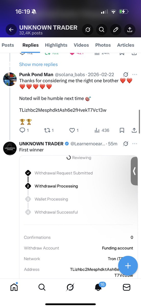 UNKNOWN TRADER tweet media