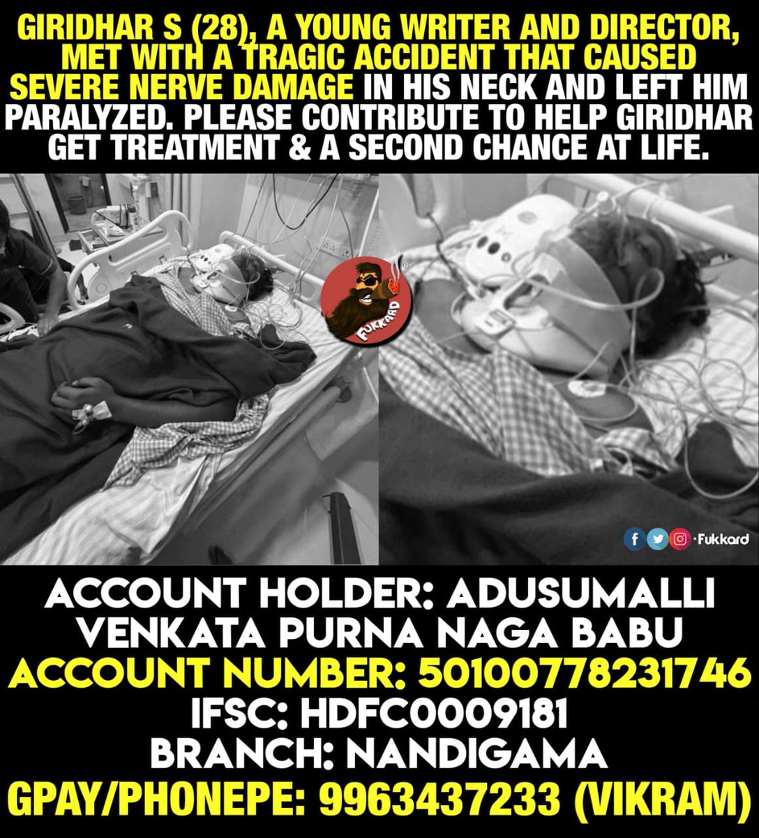 Fukkard's tweet photo. Please Help #GiridharS 🙏 https://t.co/4sAc03kRYp