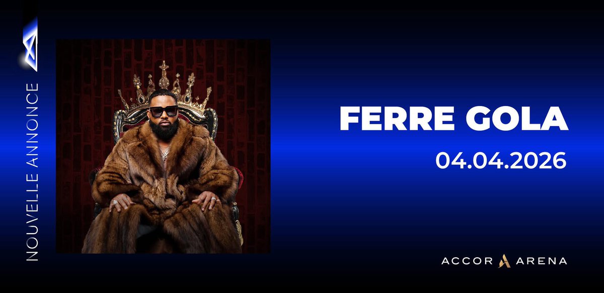 Les dernières places pour notre concert à l’Accor Arena sont disponibles maintenant avec une nouvelle catégorie : la catégorie 4 ! 🔥

➡️ Prends ta place : urlr.me/!AA_FG

#FerreGola #NdunguZiTende 🌶️