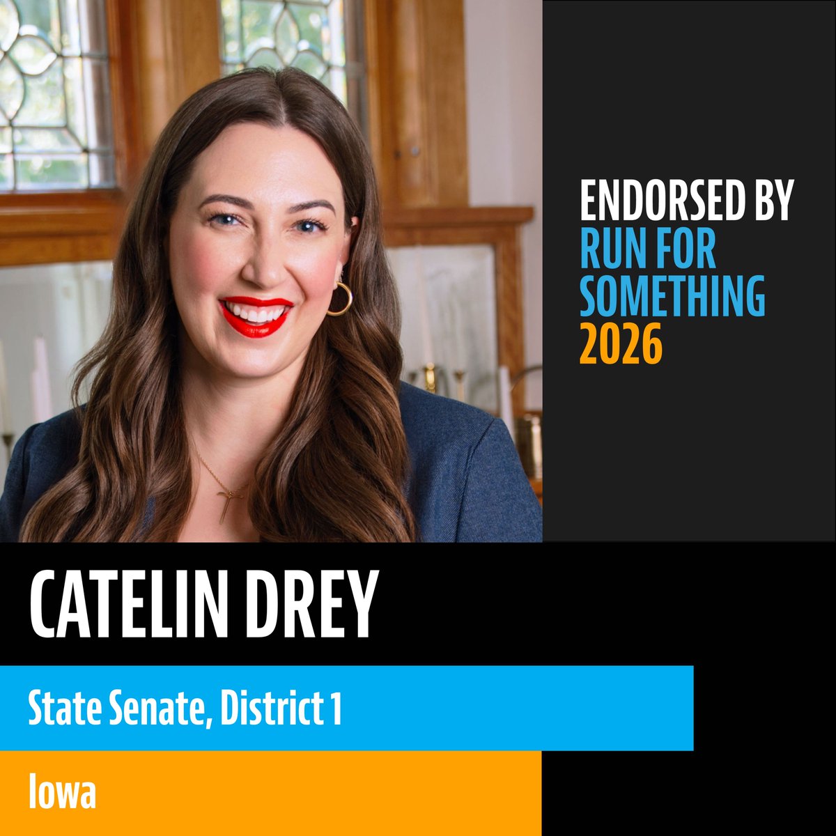 runforsomething's tweet photo. RFS proudly endorses Catelin Drey for Iowa State Senate! A working mom and founder of Moms for Iowa, Catelin is helping parents cut through political noise and fight for their kids’ future. https://t.co/kJCuRfVVls