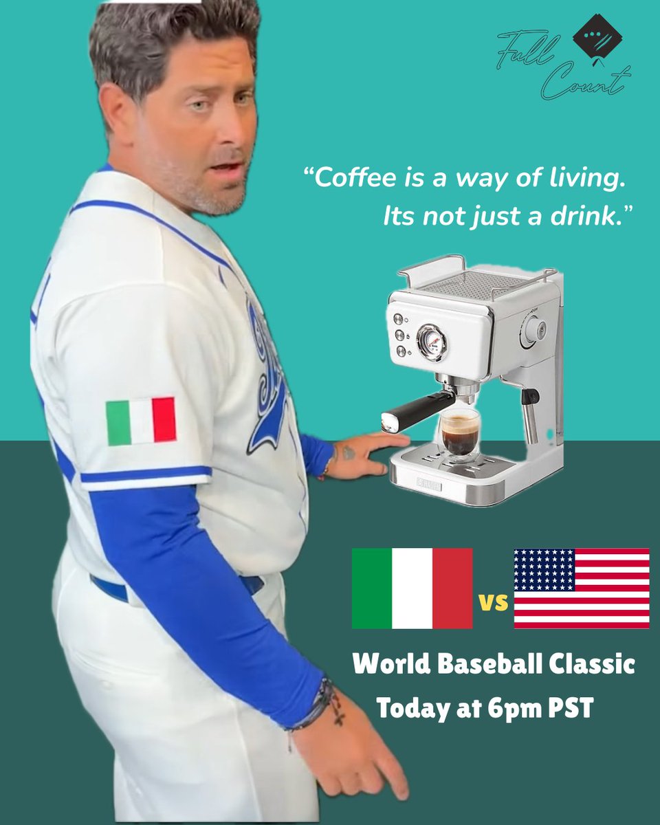 Something we can agree with. Team Italy Manager- #FranciscoCervelli #worldbaseballclassic