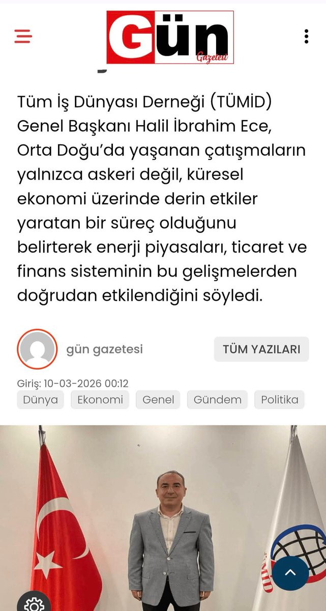 halilibrahimece's tweet photo. TÜMİD Başkanı Ece: “ABD ve İsrail’in başlattığı savaş tüm dünyaya yönelik ekonomik bir savaştır”

 https://t.co/ijPL7JYaXn
 https://t.co/lDV2zyaokO
 https://t.co/mb0IMZShSV https://t.co/hwVl8gsLhm