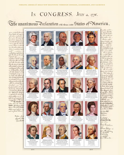 Before there was a nation, there was a revolution. As America turns 250, the Figures of the American Revolution Forever stamps honor 25 leaders &amp; unsung heroes who made independence possible. Pre-order yours &amp; other stamp-inspired products: b.link/i2cnx205 #USPSEmployee