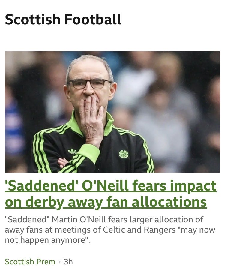 Aye, wouldn’t that be such sad timing were it to happen for the last Old Firm game at Parkhead in the title run-in 🙄