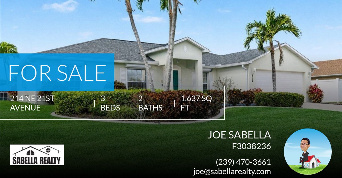 SabellaRealty's tweet photo. Amazing waterfront home could be yours! Call Joe Sabella with Sabella Realty at (239) 470-3661 to schedule a showing.

For more info contact Joe Sabella with Sabella Realty,  at 239-470-3661. https://t.co/RZehBXIYJe https://t.co/DRrEOxsXYS