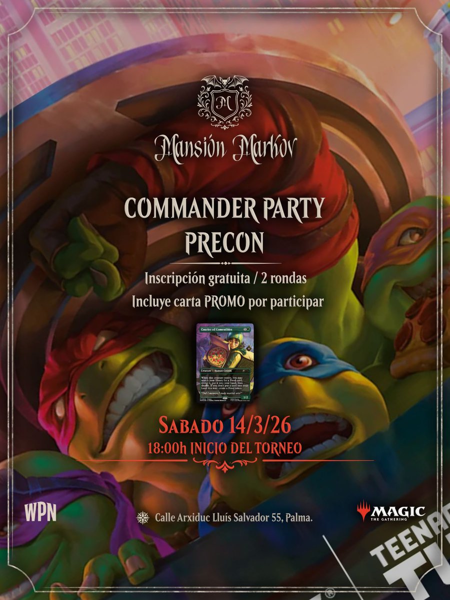 MansionMarkov's tweet photo. Eventos semanales 9/3/26-15/3/26 @frikiruta #mtg #magicthegathering https://t.co/cZ1TydIu9t