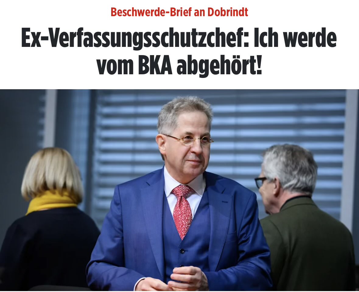 Die blonde Frau links ist Nancy Faeser. Sie liess <a href="/HGMaassen/">Hans-Georg Maaßen</a> vom Verfassungsschutz als „rechtsextrem“ einstufen und beobachten.

Wieso stellt ihr Nachfolger, CSU-Dobrindt diesen politisch motivierten Missbrauch nicht ab?